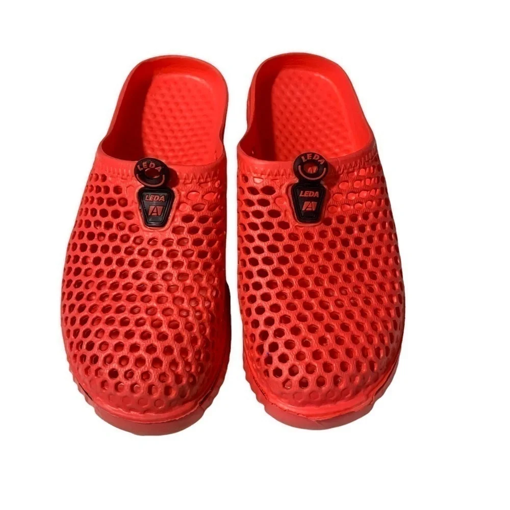 Leda Unisex Garden Sandal Foam Unisex Shoes Red Sz 43